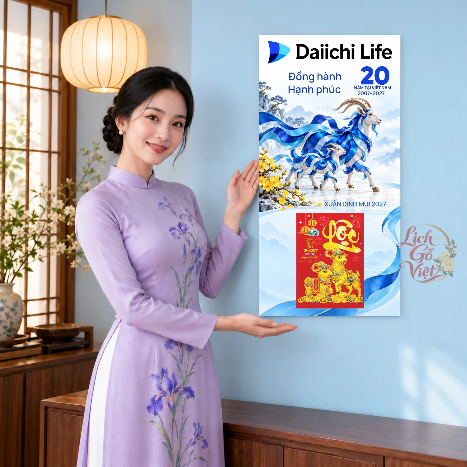 Lịch gỗ bảo hiểm nhân thọ Daiichi Life 2027 30x60cm - LGV27T3-DAIICHI — ảnh 4