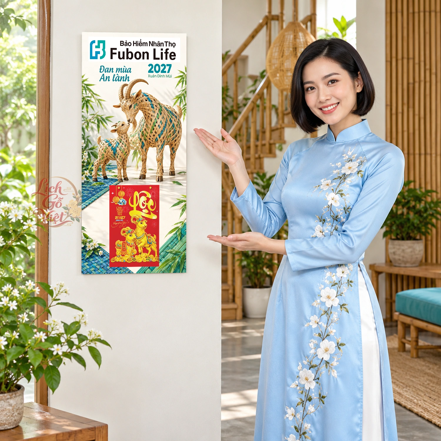 Lịch gỗ bảo hiểm nhân thọ Fubon Life 2027 30x60cm - LGV27T3-FUBON — ảnh 4