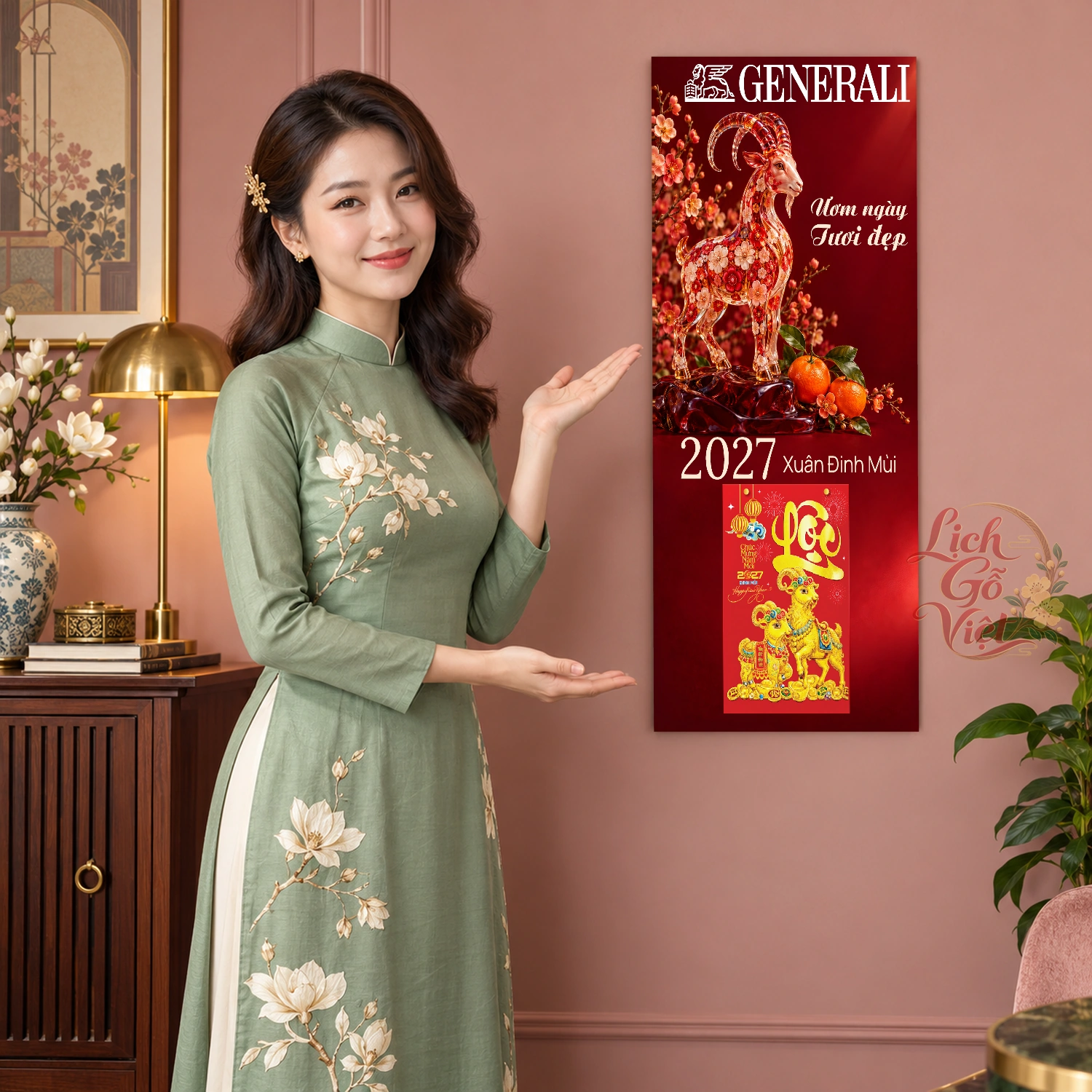 Lịch gỗ bảo hiểm nhân thọ Generali 2027 30x60cm - LGV27T3-GENERALI — ảnh 4