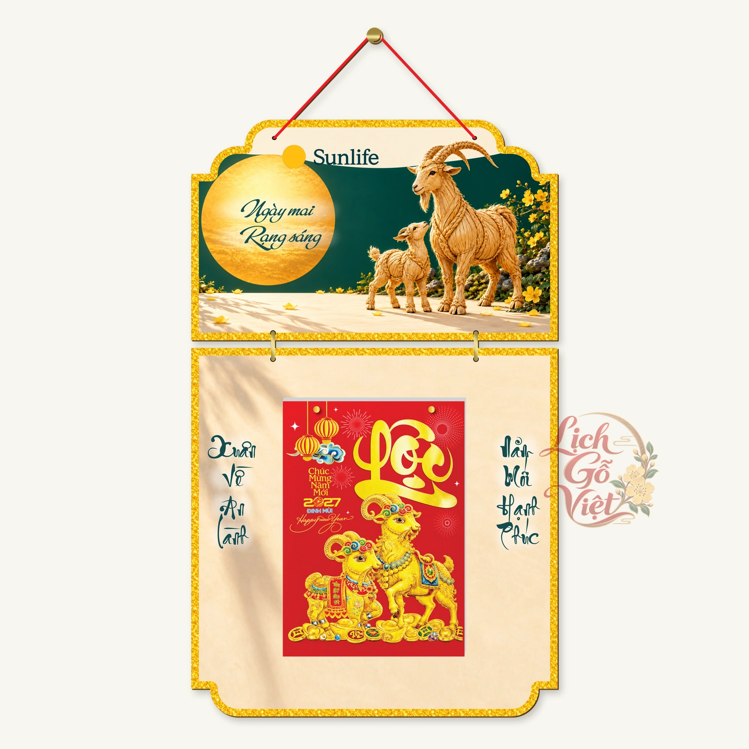 Lịch gỗ Sunlife 2027 mẫu 2 thân – Ngày mai rạng sáng – BH27T2-09 — ảnh 4
